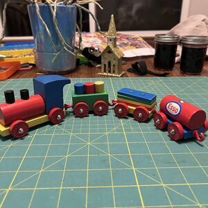 VTG Heros 4 piece train set complete w/ blocks for cars West German